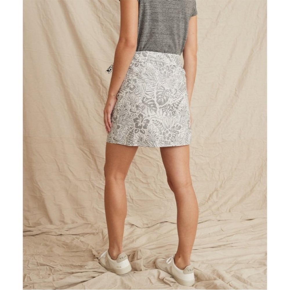 Marine Layer Size M Monaco Wrap Skirt in Black and White Floral Print - Picture 3 of 6